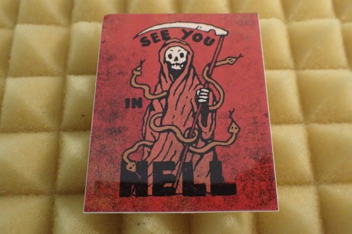P&CO SEE YOU IN HELL NÁLEPKA HARLEY 5 x 6,2 cm