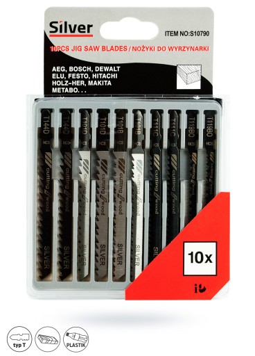 Listy do priamočiarych píl 10 ks, PVC drevo S10790