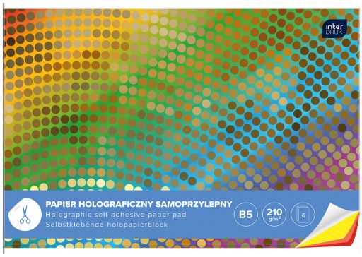 SAMOLEPIACI HOLOGRAFICKÝ PAPIER B5 6 TLAČ