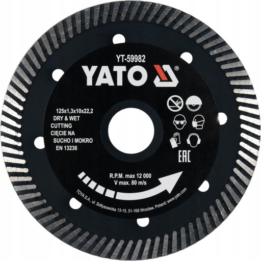 Segmentový diamantový kotúč 125 mm YT-6003 YATO