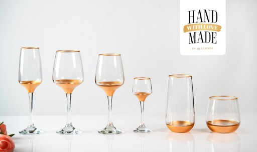 300 ml ZLATÉ POHÁRKO, RUČNE VYROBENÉ, NA VÍNO, VODU