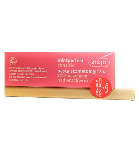 Ziaja Mintperfekt Sensitive zubná pasta na precitlivenosť + kefka