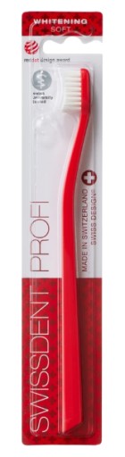 Mäkká zubná kefka Red Swissdent Whitening 1 ks ZADARMO