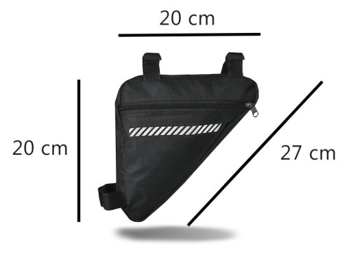 Ľahká taška na bicykel Ram 2L, reflexný zips