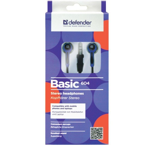 Slúchadlá DEFENDER Basic 604, čierno-modré