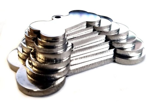 Kovový identifikačný štítok, štítok s adresou - BONE Ľubovoľné gravírovanie - XS - 30 mm