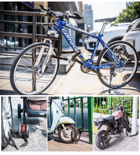 SILNÝ ZÁMOK NA BICYKEL, MOTOCYKEL, ZÁMOK NA BICYKEL, REŤAZ S KĽÚČOM