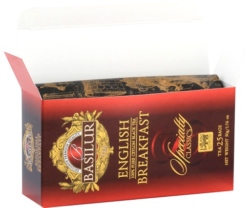 ANGLICKÝ čierny čaj Basilur English Breakfast TAŠKY čisté - 25x2 g