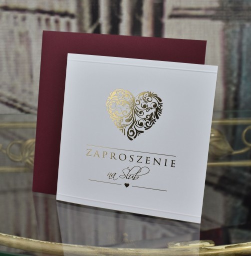 Svadobné oznámenie, pozlátené