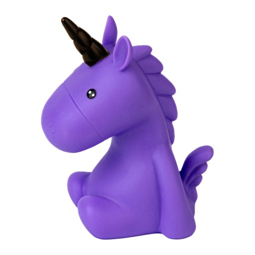 Pištiaci gumený maskot UNICORN 15 cm MODRÁ