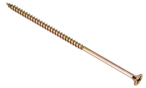 Skrutka do dreva kalená s čiastočným závitom WH3,5x40, žlto pozinkovaná - 1kg