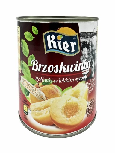 Broskyne POL 820g V LEHKOM SIRUPOVEJ plechovke