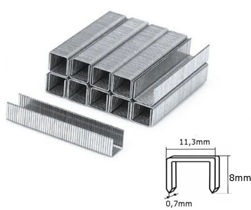 Spony XL-Tools 8 mm 1000 kusov