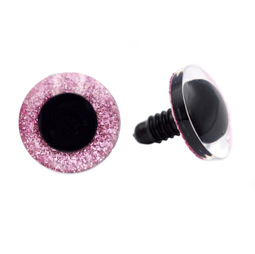GLITTER RUŽOVÝ MASKOT EYES 20 mm