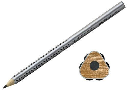 Ceruzka Faber Castell Jumbo Grip B, strieborná
