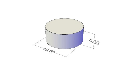 Cylindrický neodymový magnet MW 10x4 N38