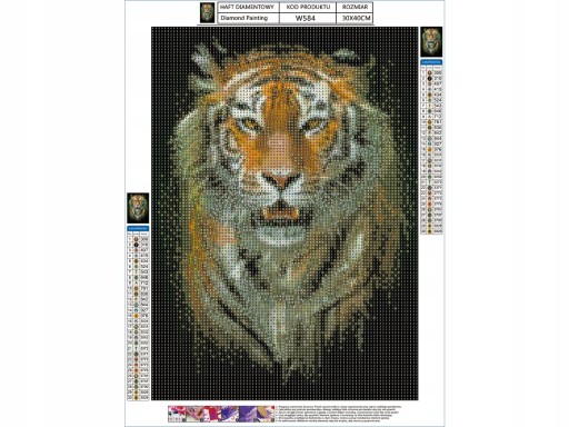 Diamantové vyšívanie TIGER Diamantová maľba 5D SET 5D diamantové maľby