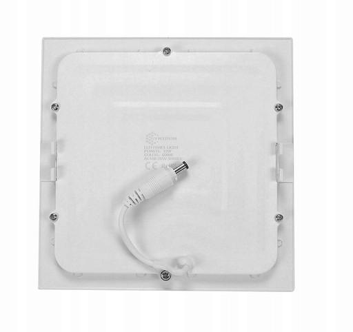 LED stropný panel pod omietku, štvorcový, 12W