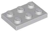 LEGO 3021 TANIER 2x3 svetlosivá NOVINKA == (10g) 9 ks.