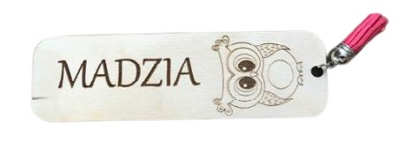 Drevená záložka s menom, škola, škôlka