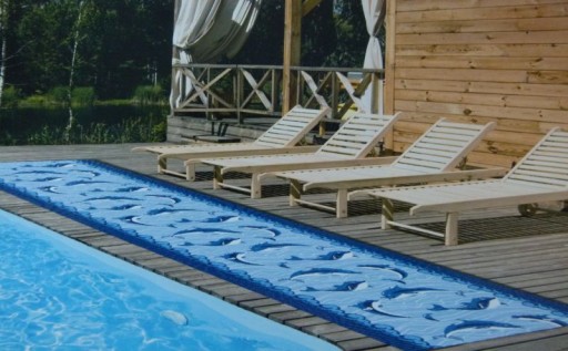 KÚPEĽŇOVÁ PODLOŽKA PROTIŠMYK, MODRÉ DELFÍNY