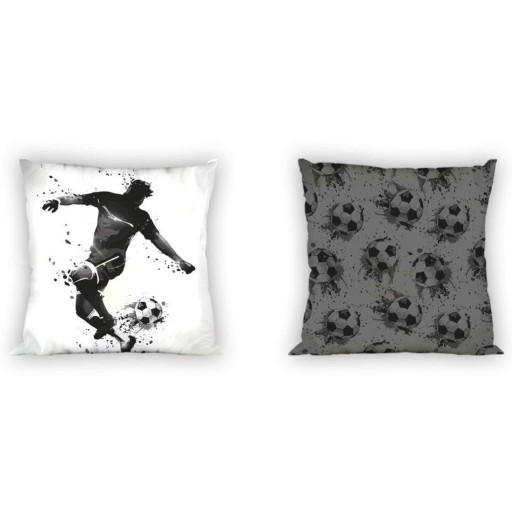 Bavlnená obliečka na vankúš 40x40 pre dieťa, Futbalista, Futbal, na zips