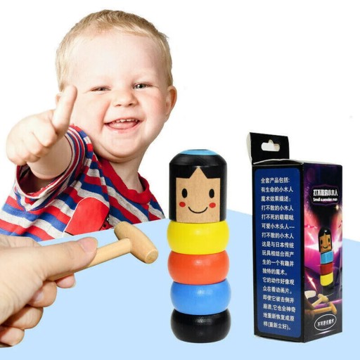 DREVENÁ HRAČKA PYRAMIDA S HRAČKAMI KLADIVO MONTESSORI BLOCKS