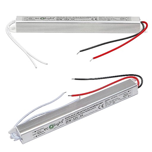 Nábytkový napájací zdroj pre LED Ultra Slim 24W 2A IP20 Transformátor pre LED pásik