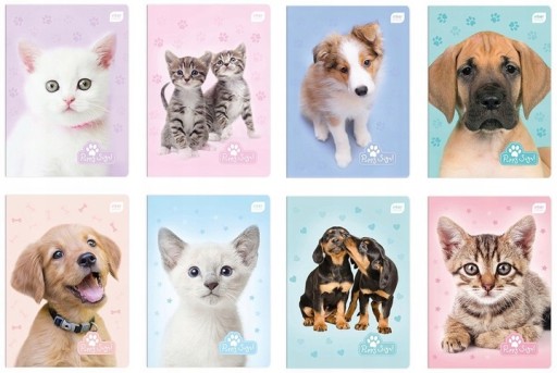 Štvorcový zápisník A5 so 16 stranami s nápisom Puppy Sign