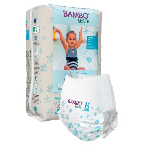 BAMBO Nature Plienky na plávanie veľkosť M 12kg+ 12 ks