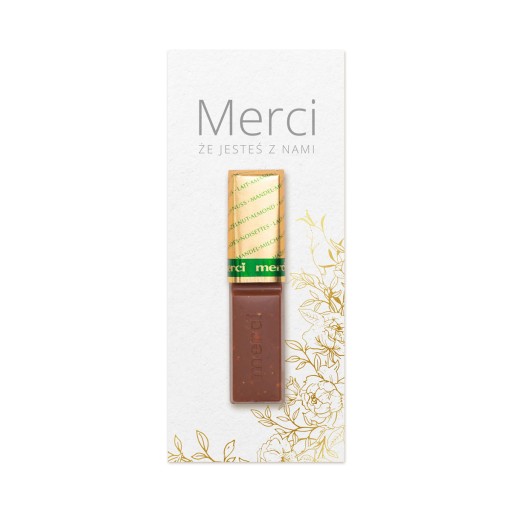 MERCI Osobná svadobná poďakovanie ZLATÁ 10 ks.