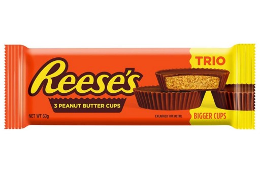 Reese's Arašidové maslo Cups Čokoládové košíčky Arašidové maslo 3ks 63g USA