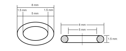 O-krúžky Mute pre mechanickú klávesnicu Orings Oring O-krúžok 1,5 mm