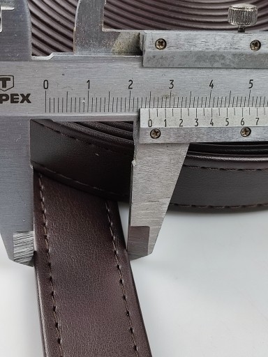 Eko kožený remienok na kabelku 25 mm / 150 cm tmavo hnedá