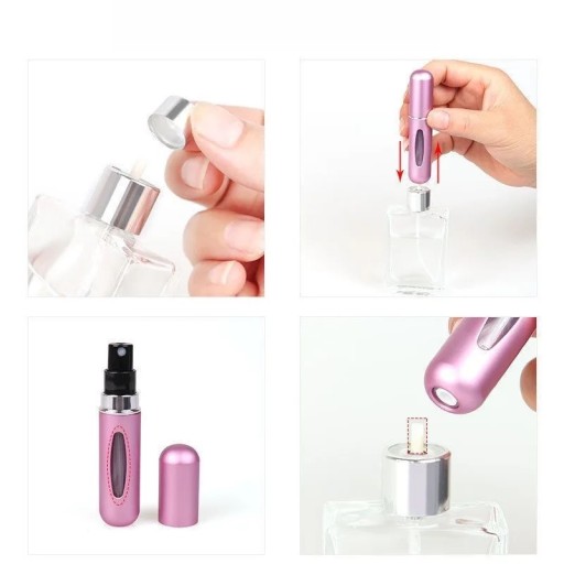 ATOMIZER PARFUME ATOMIZER Fľaštička s dávkovačom parfumov 5 ml zlatá