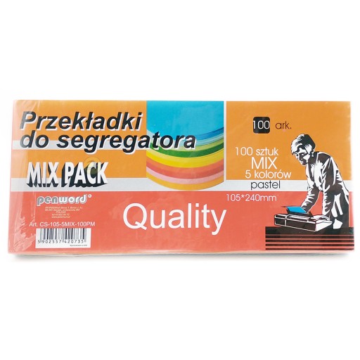 PASTELOVÉ farebné oddeľovače do zakladača, 100 ks