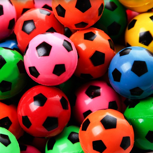 10x LOPTY LOPTY GUMOVÉ LOPTY SKOKÁ ZMYSELNÉ FUTBALOVÉ LOPTY 27mm