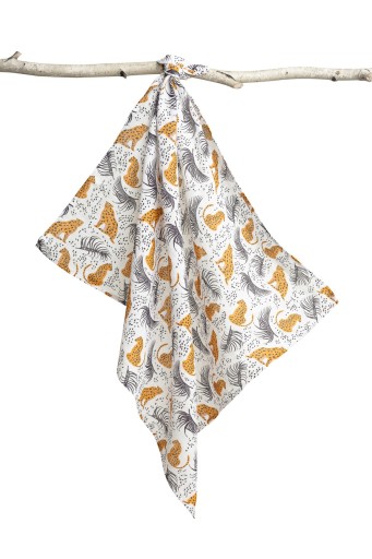 PLIENKA LEOPARD MUSLÍN 70 X 80