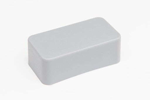 Rovná koncovka pre PVC tyčky 58 mm x 31 mm ŠEDÁ