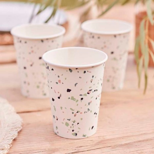 TERRAZZO TERRAZICO PAPIEROVÝ hrnček 8 KS 250 ML