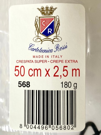 Krepový papier Taliansky krčený hodvábny papier 180g (50cmx2,5m) HNEDÝ 568