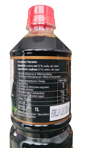 Prémiová sójová omáčka 1 liter - pre sushi ázijskú kuchyňu