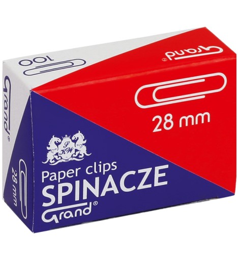 Kovové okrúhle sponky na papier 28 mm 100 ks.