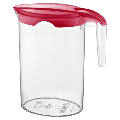 Džbán na nápoje, voda, džús, kompót, plast, s vrchnákom, 1,75L