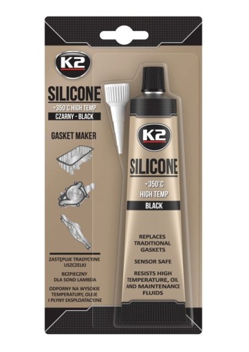 K2 VYSOKOTEPLOTNÝ SILIKÓN ČIERNY 85g +350C
