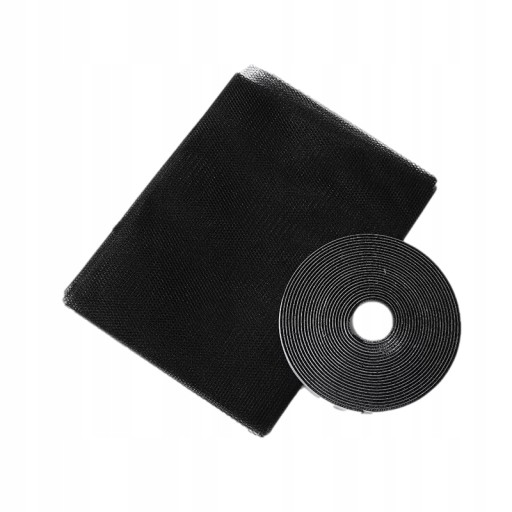 Okenná sieťka proti hmyzu STRONG SOLID BLACK 150x180 cm + suchý zips