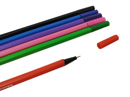 Jemné fixky Fixky do školy, 6 farieb, 0,4 mm Schéma 8132