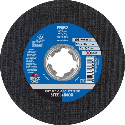PFERD EH 125-2,4 SG STEELOX/X-LOCK