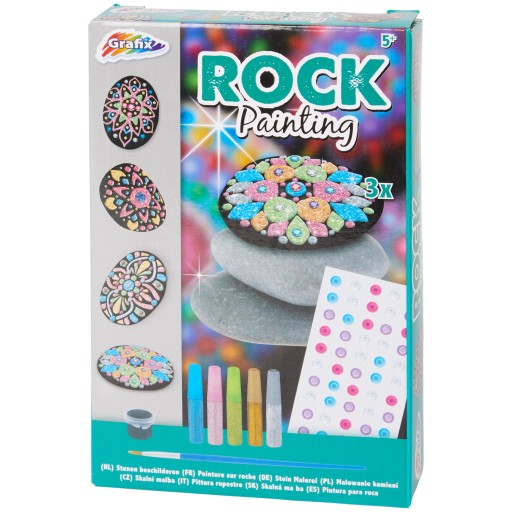 MALIARSKE KAMENE CREATIVE SET farby samolepky Grafix Snail Sky