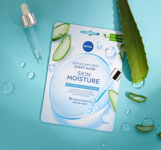 NIVEA SKIN MOISTURE Pleťová maska s hydratačným sérom